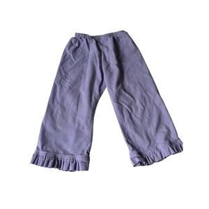 Red Bears Purple Ruffle Hem Leggings - Girls 3T